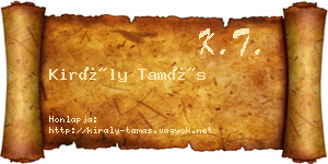 Király Tamás névjegykártya